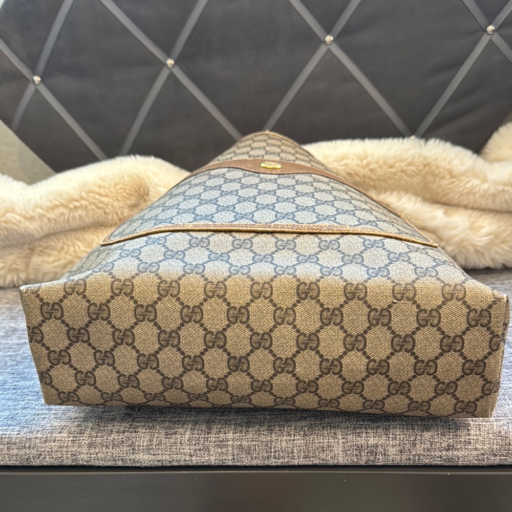 Authentic Gucci Beige Monogram Tote/ Shoulder Bag… - image 5